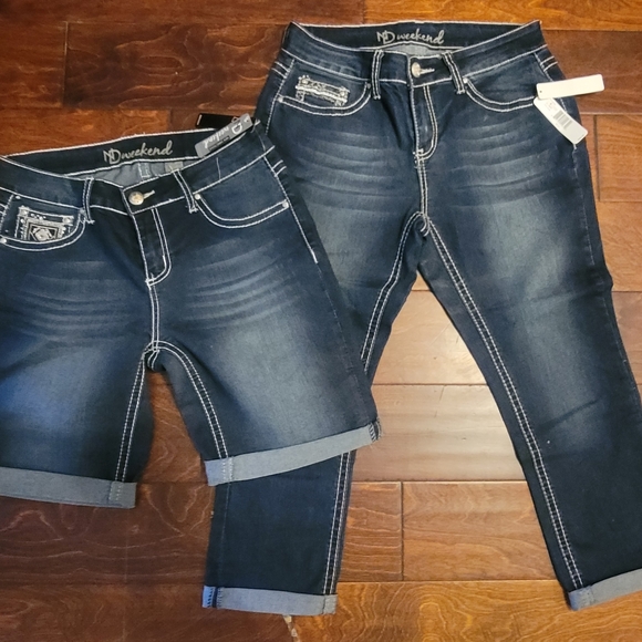 BNWT Bundle of 4 Women's Capris/Shorts - Sizes 6/8 - Picture 4 of 16